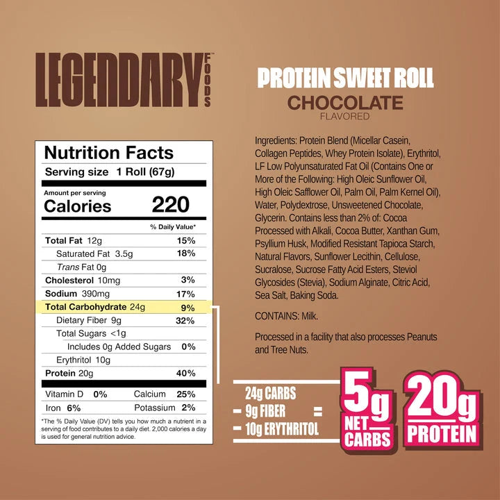 Legendary Foods Protein Sweet Roll (Box of 8)