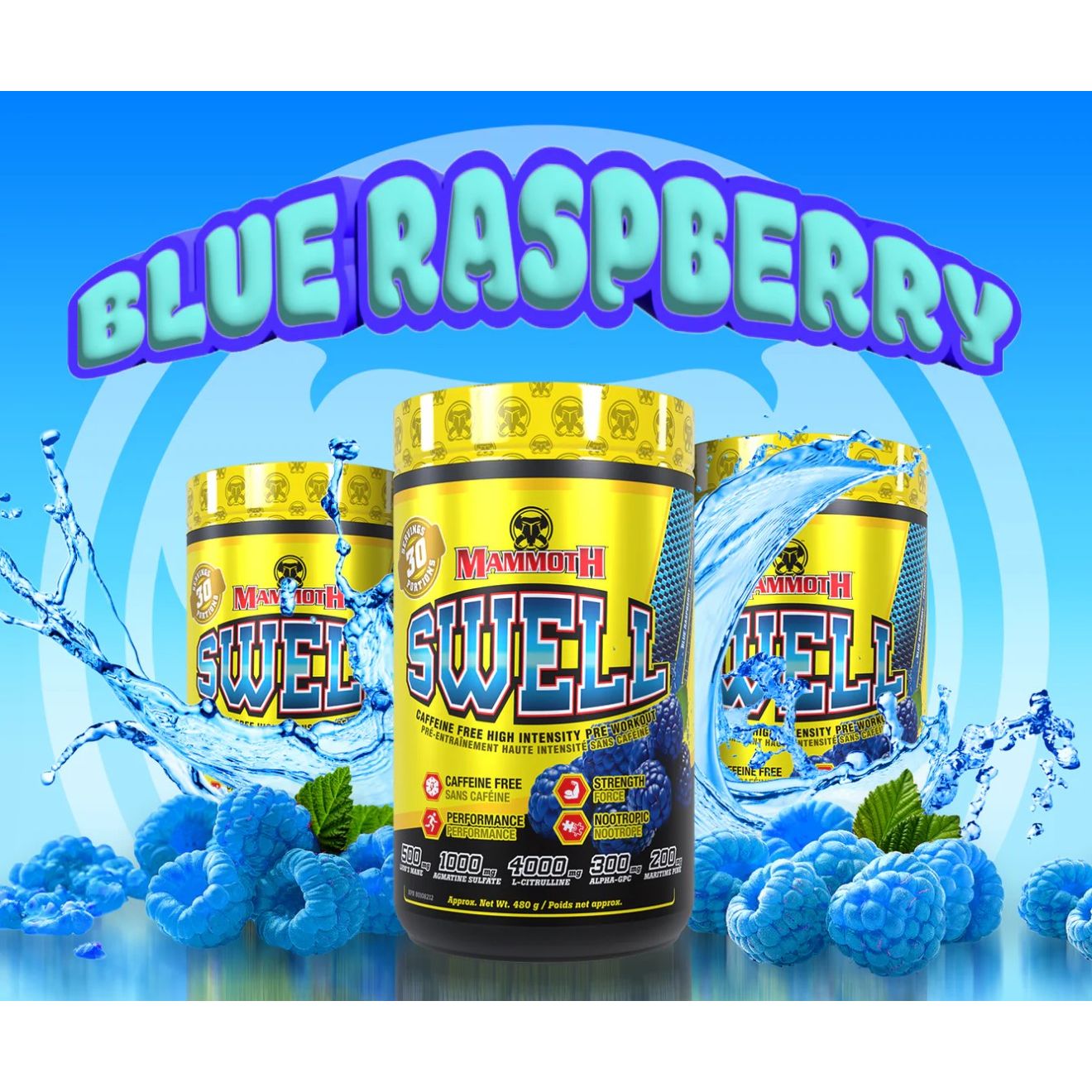 Mammoth Swell Caffeine Free Preworkout (380g)