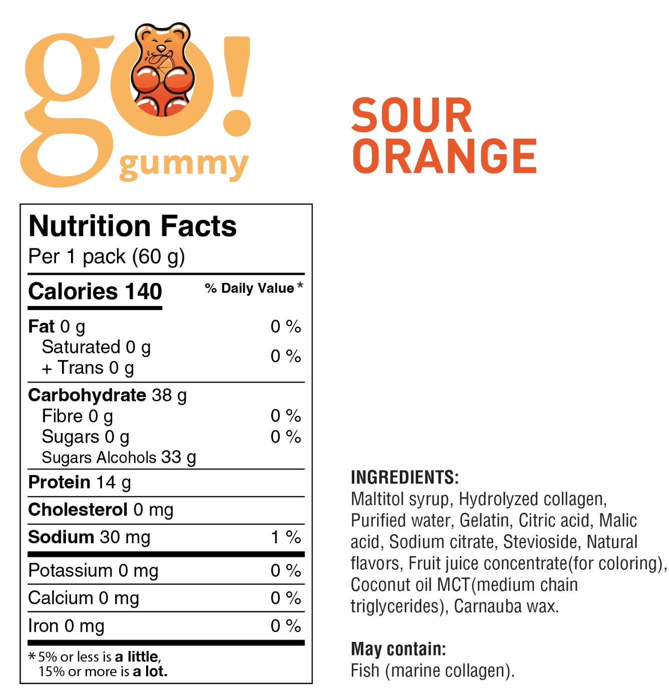 Go Nutrition Go Gummy Protein (1 Bag — 14g Protein)