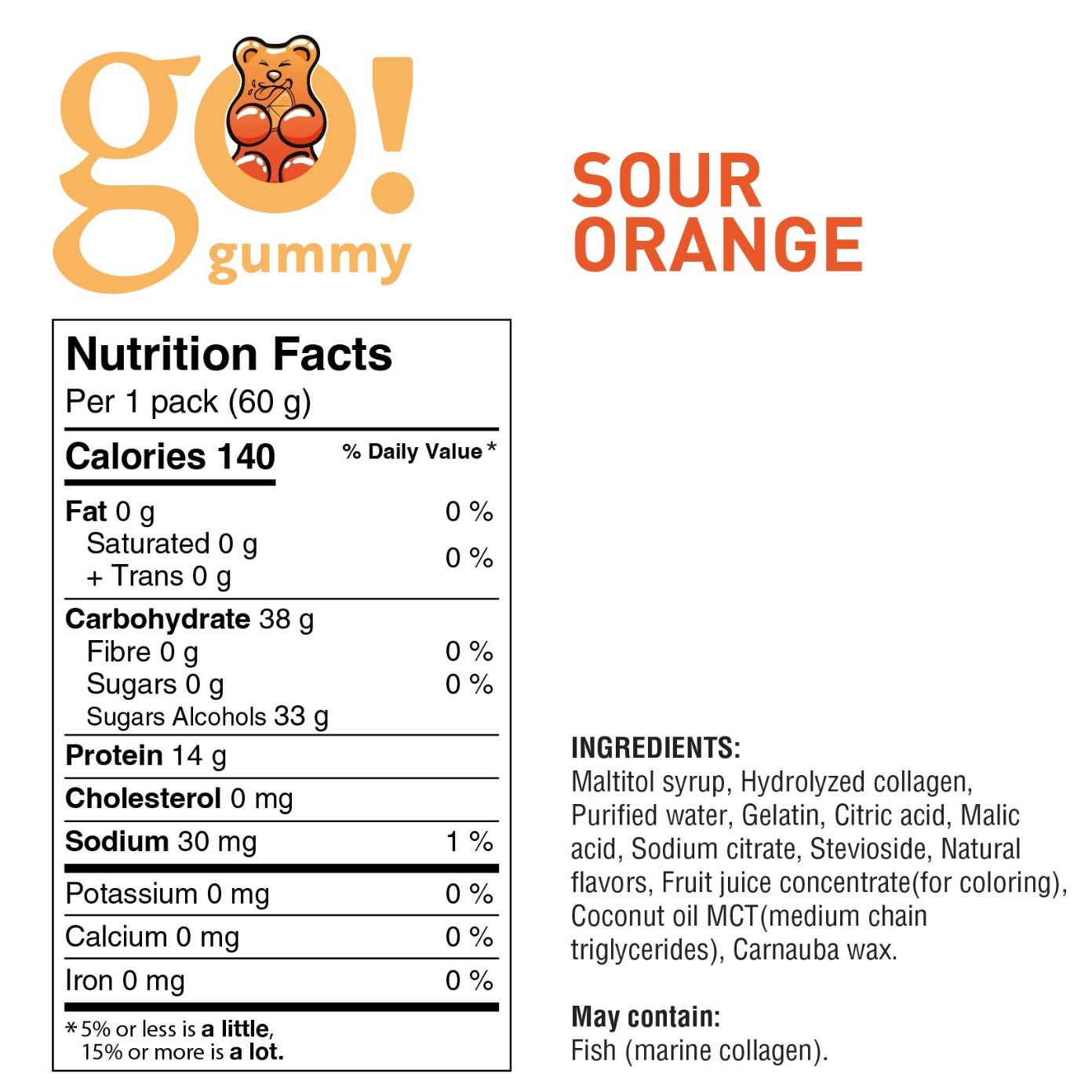 Go Nutrition Go Gummy Protein (1 Bag — 14g Protein)
