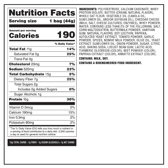 Quest Nutrition Cheese Crackers (1 bag) alternate angle