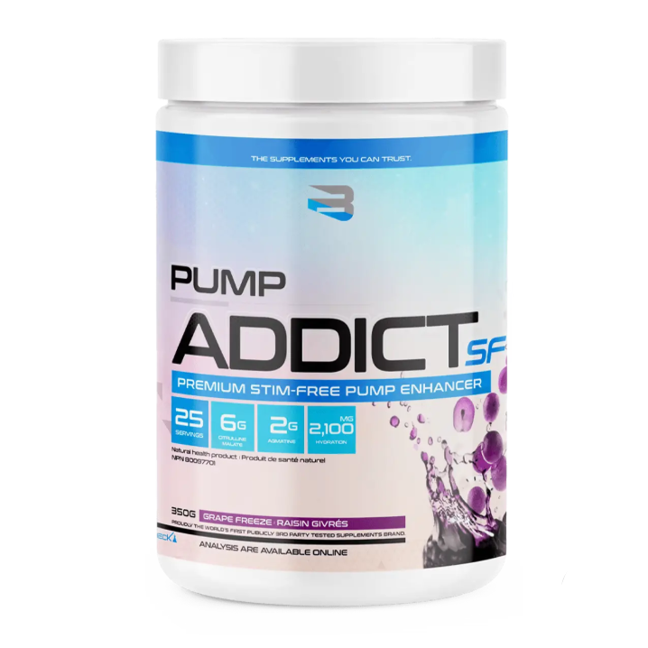 Believe Pump Addict STIM-FREE Pre-Workout (25 servings) alternate angle