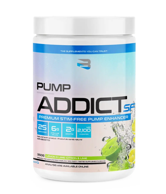 Believe Pump Addict STIM-FREE Pre-Workout (25 servings) alternate angle