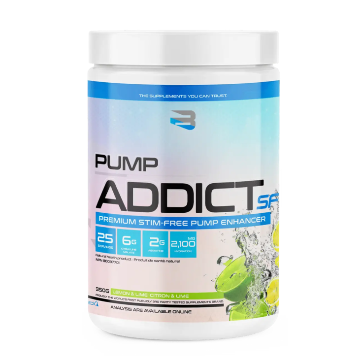 Believe Pump Addict STIM-FREE Pre-Workout (25 servings) alternate angle