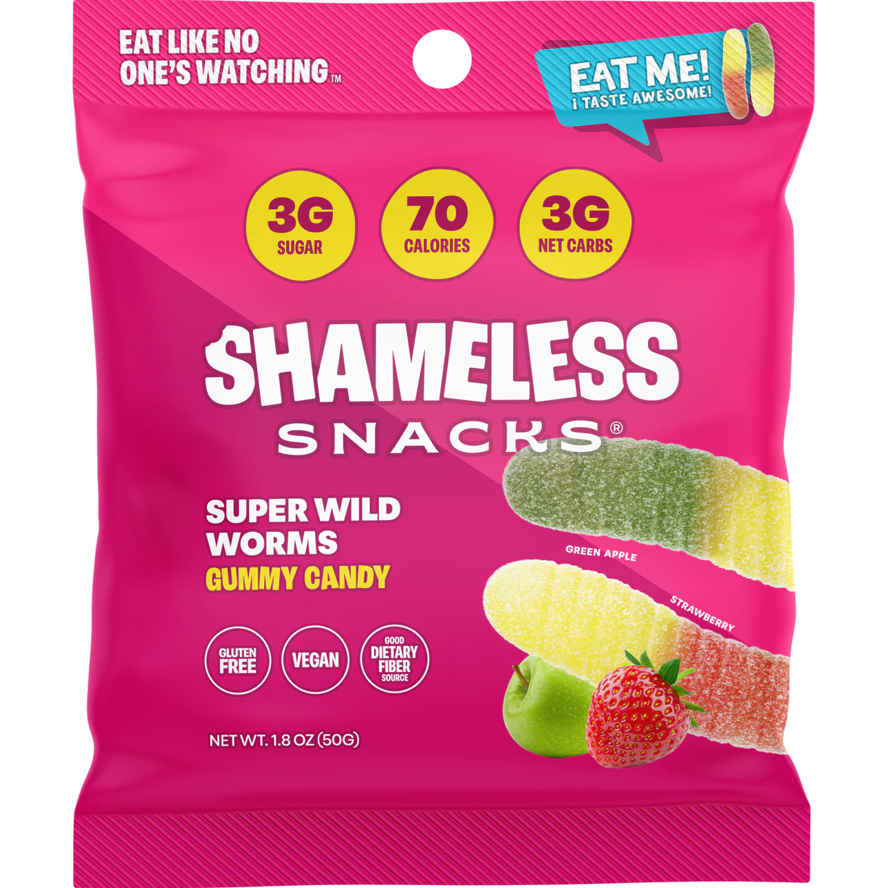 Shameless Snacks Low Sugar Vegan Gummy Candy (1 bag) 