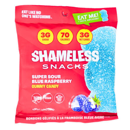 Shameless Snacks Low Sugar Vegan Gummy Candy (1 bag) 