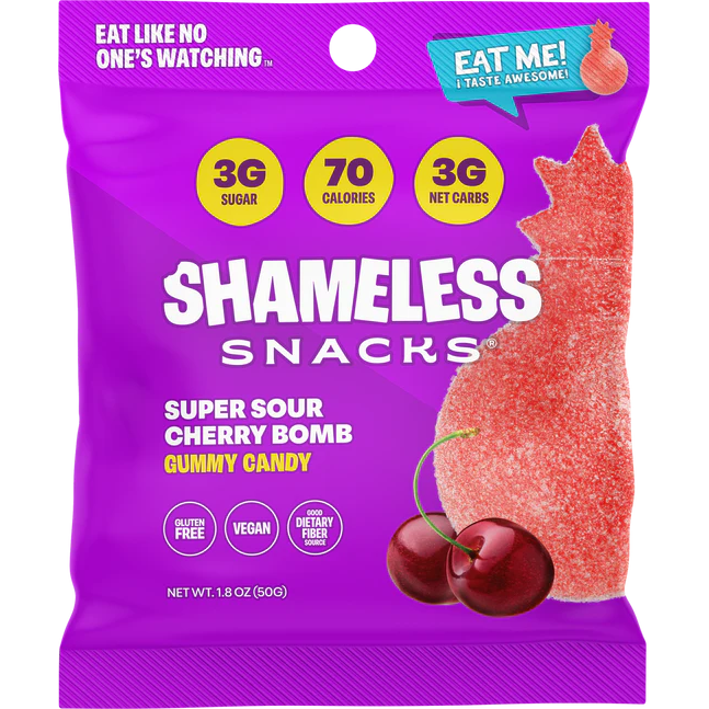 Shameless Snacks Low Sugar Vegan Gummy Candy (1 bag) 