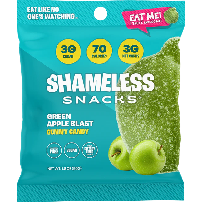 Shameless Snacks Low Sugar Vegan Gummy Candy (1 bag) 