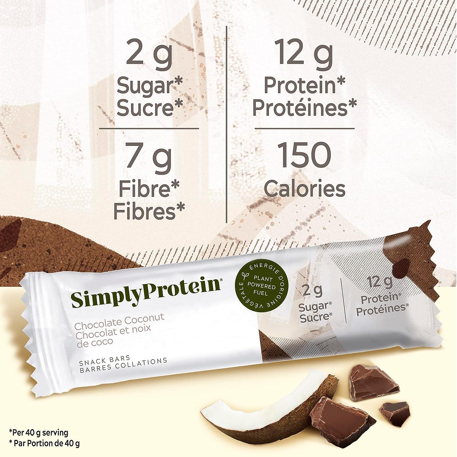 SimplyProtein Vegan Protein Bar (1 bar) - Top Nutrition and Fitness 