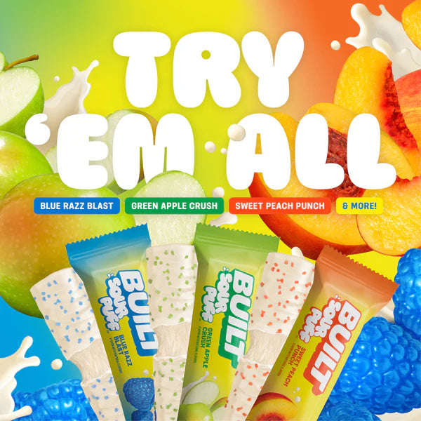 Built Sour Puffs Variety Pack — try all 3 sour candy flavors