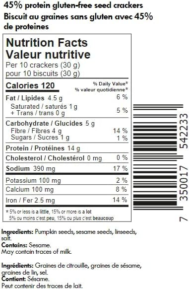 Swedish Protein Deli Grain-Free KETO Protein Crackers (60g) 