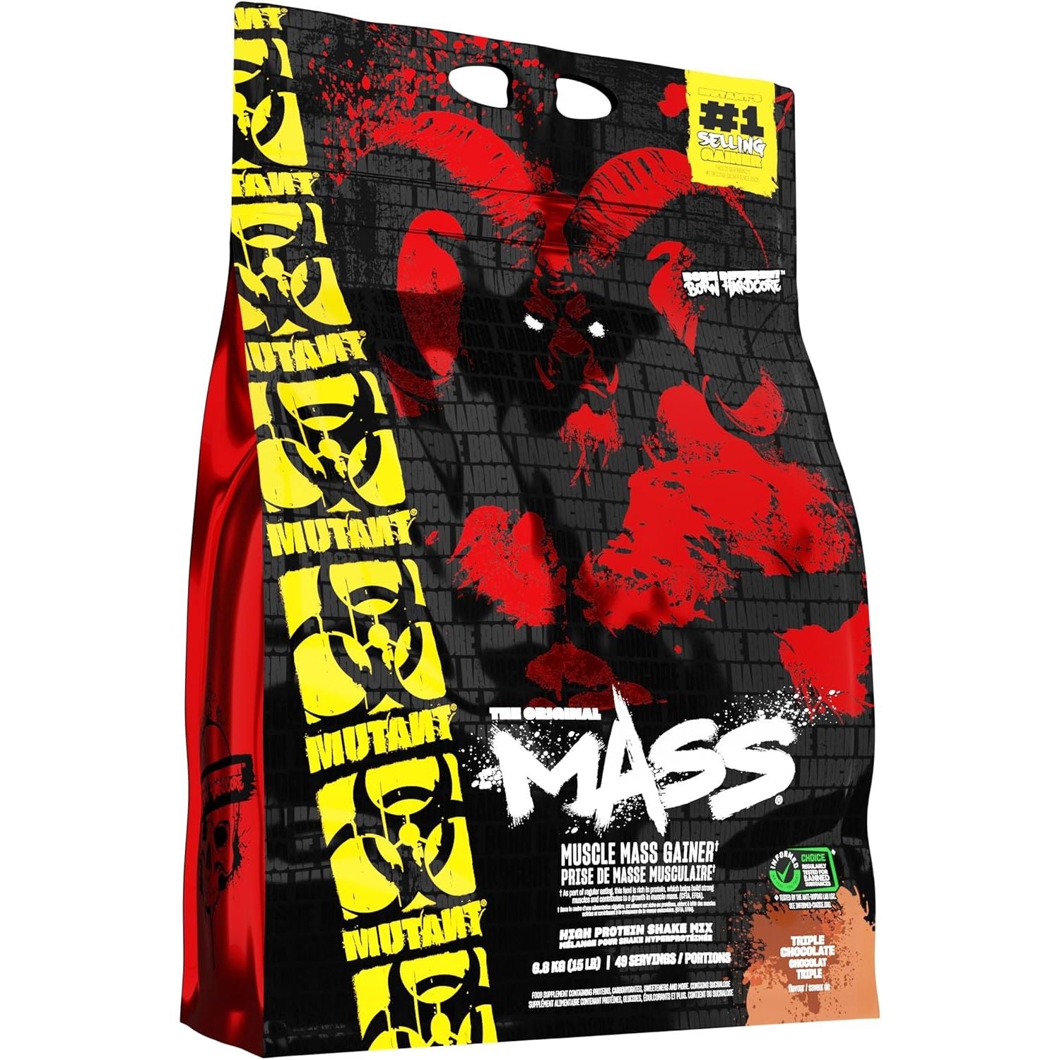 MUTANT Mass Gainer Protein Powder | High-Calorie Weight Gainer (15 lbs) Strawberry Banana
