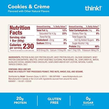 Think! High Protein Bar (1 Bar) - Top Nutrition and Fitness 