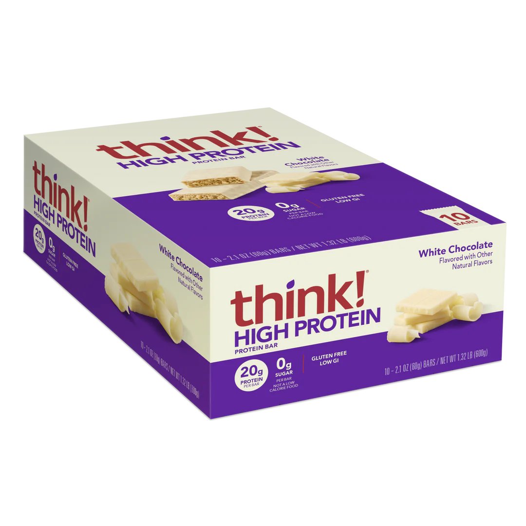 Think! High Protein Bar (Box of 10) - Top Nutrition and Fitness 