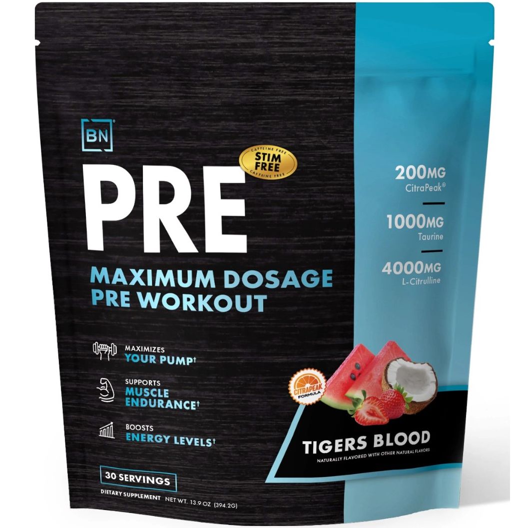 Bowmar Nutrition PRE WORKOUT (30 servings) — Tiger's Blood | Stim FREE