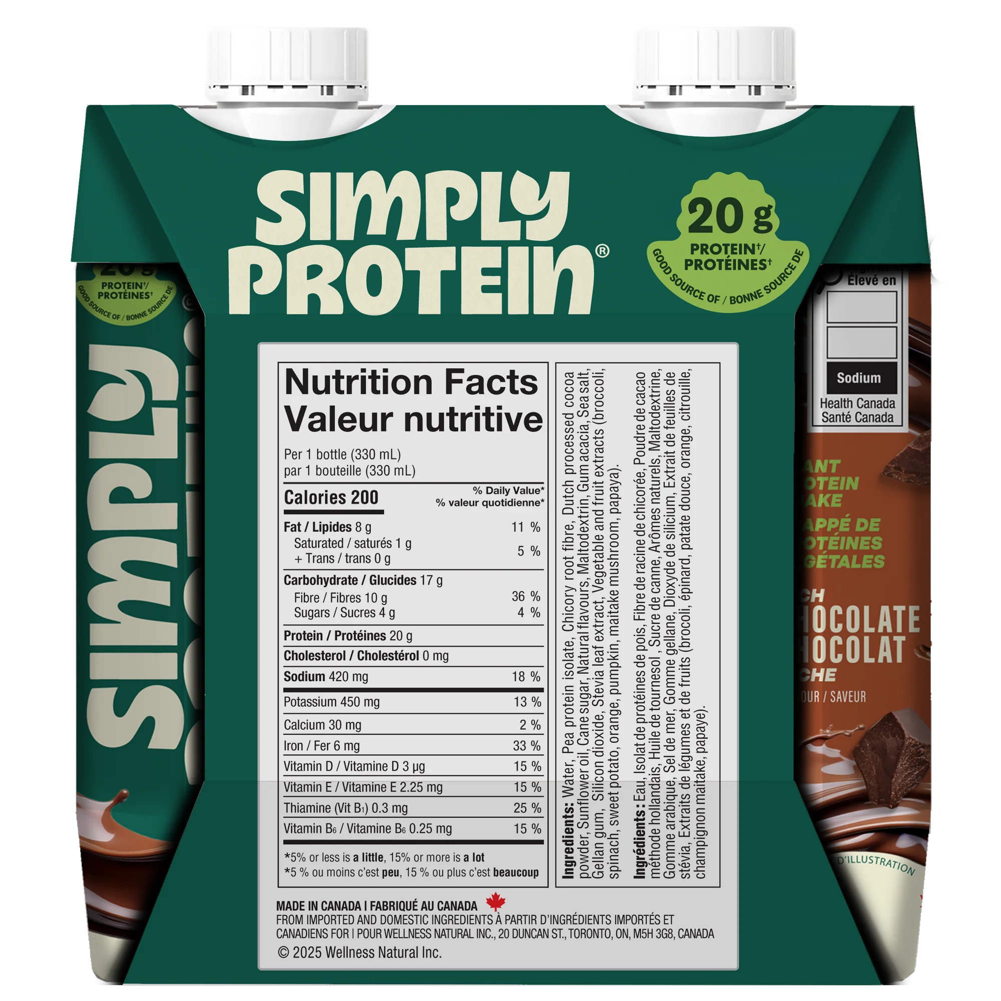 Shake protéiné végétal SimplyProtein+ (330 ml)