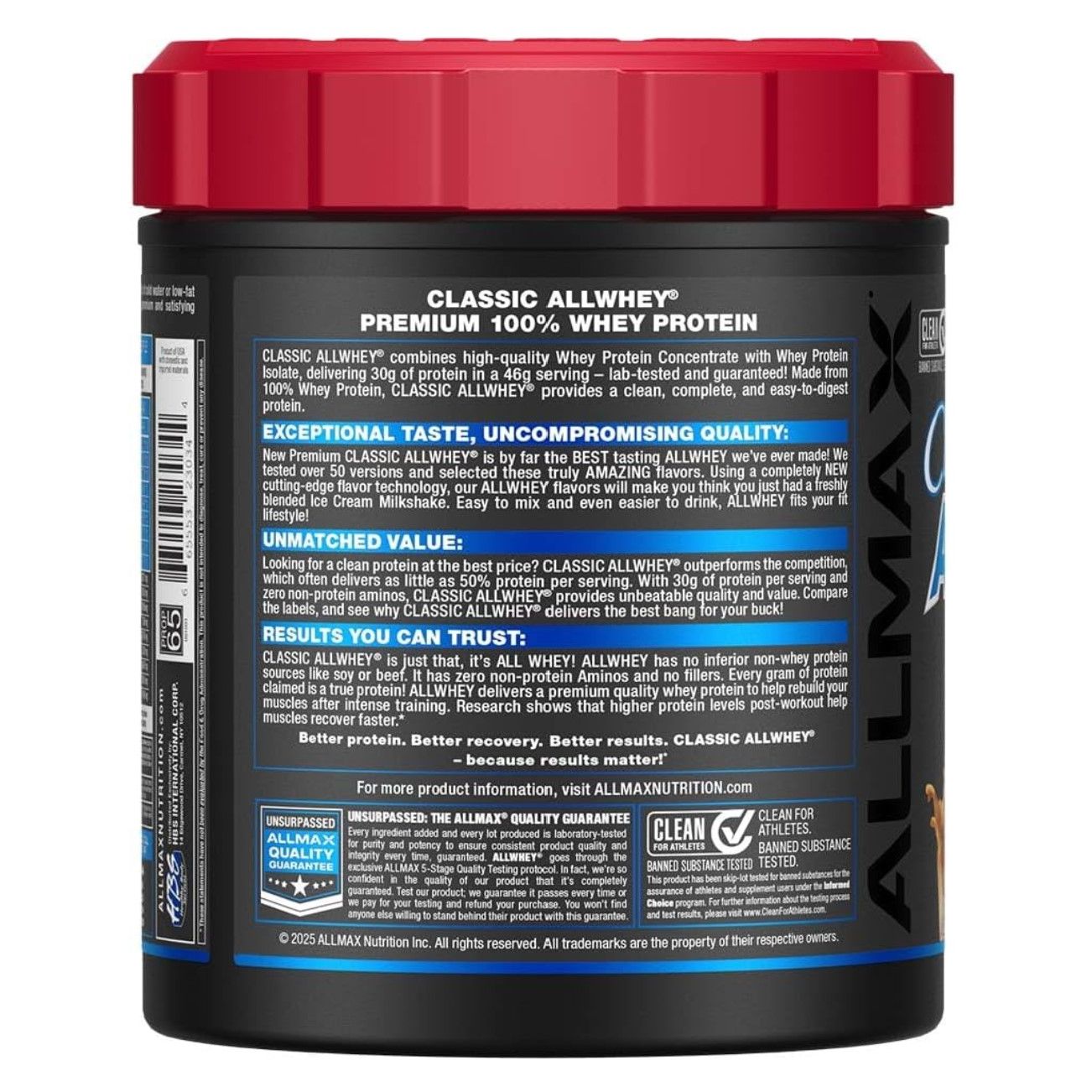 Allmax AllWhey Classic 100% Whey Protein Powder (1lb)