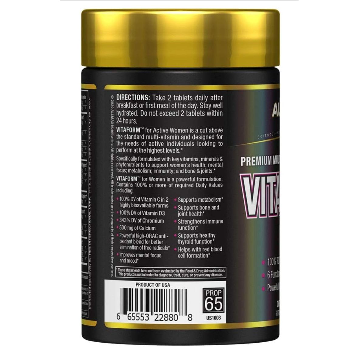 Allmax Vitaform Multivitamin for Women (60 tabs)