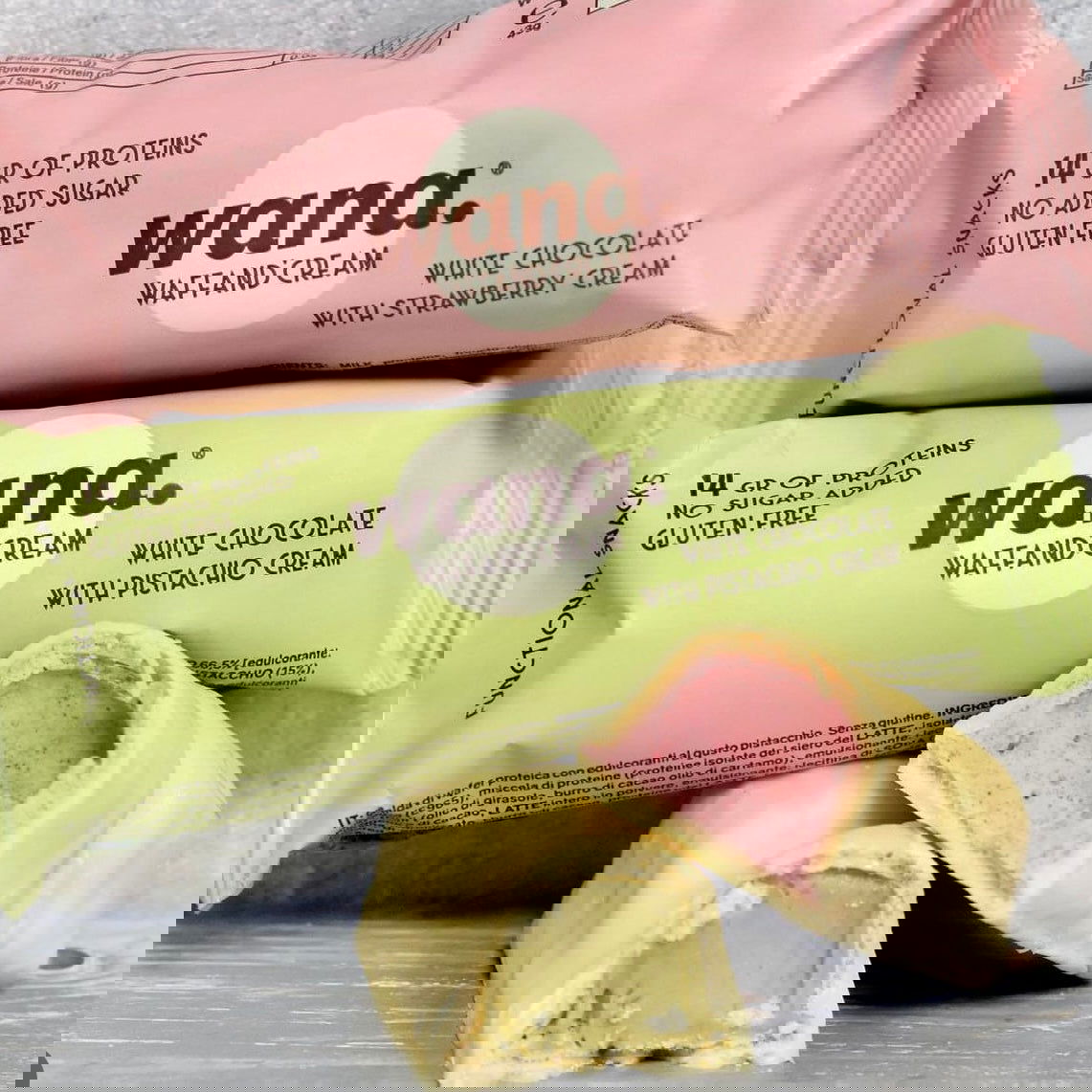 WANA Waffand'Cream "Kinder Bueno" Keto Protein Bars (1 Box of 12 Bars) 