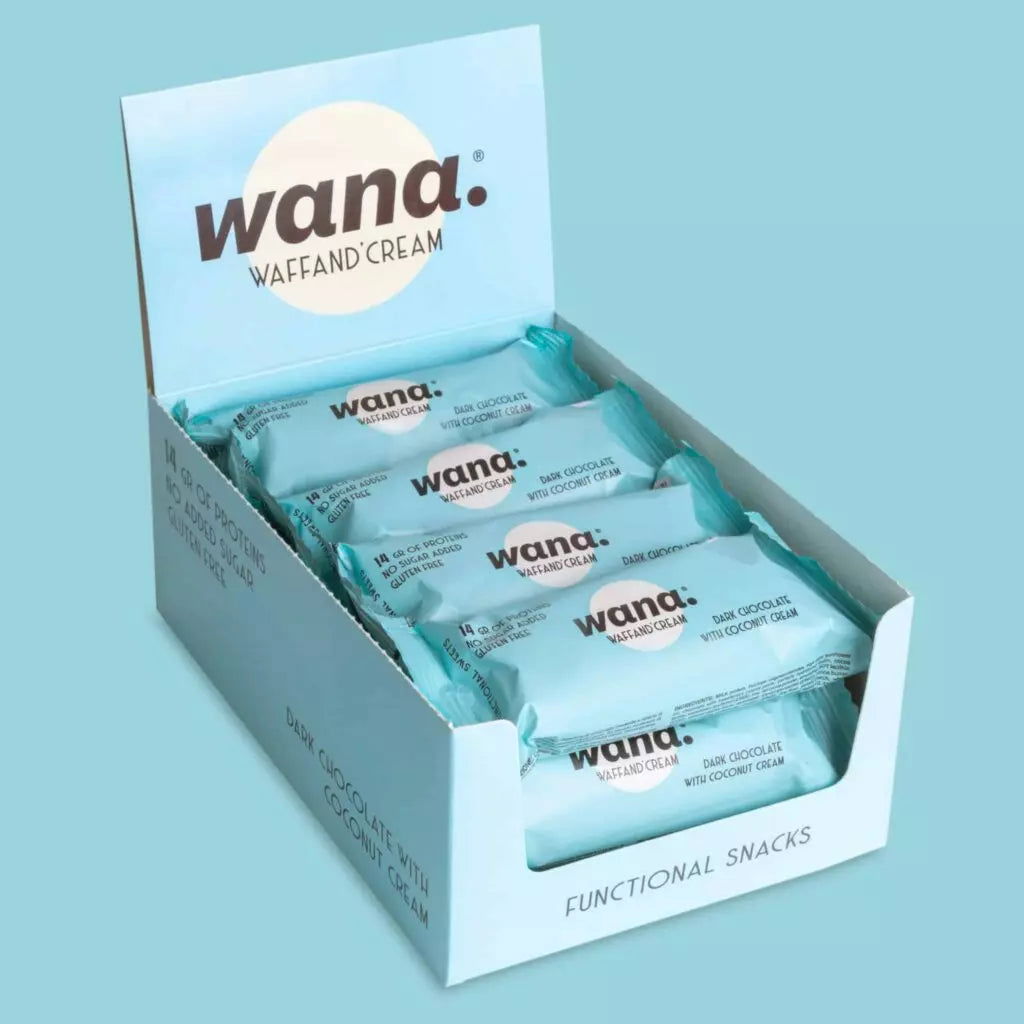 WANA Waffand'Cream "Kinder Bueno" Keto Protein Bars (1 Box of 12 Bars) 