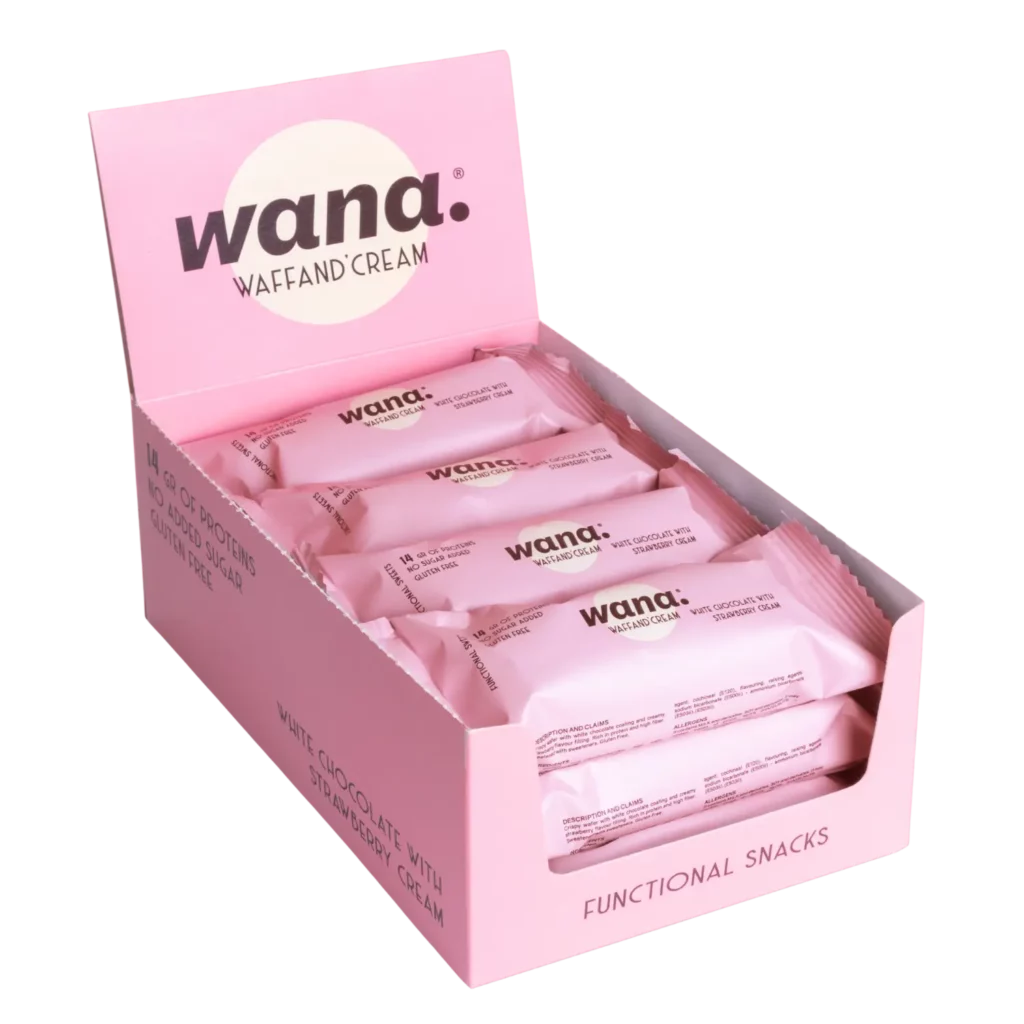 WANA Waffand'Cream "Kinder Bueno" Keto Protein Bars (1 Box of 12 Bars) 