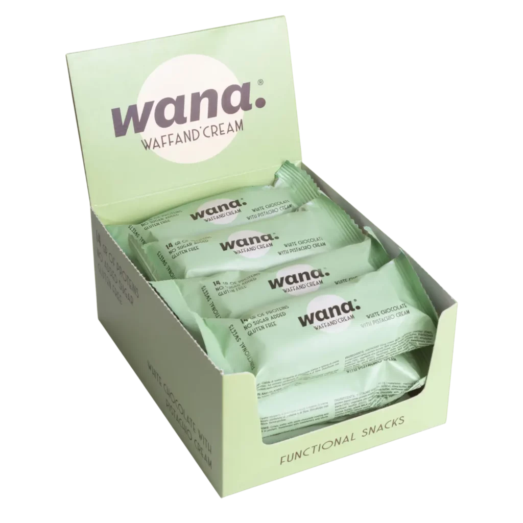 WANA Waffand'Cream "Kinder Bueno" Keto Protein Bars (1 Box of 12 Bars) 