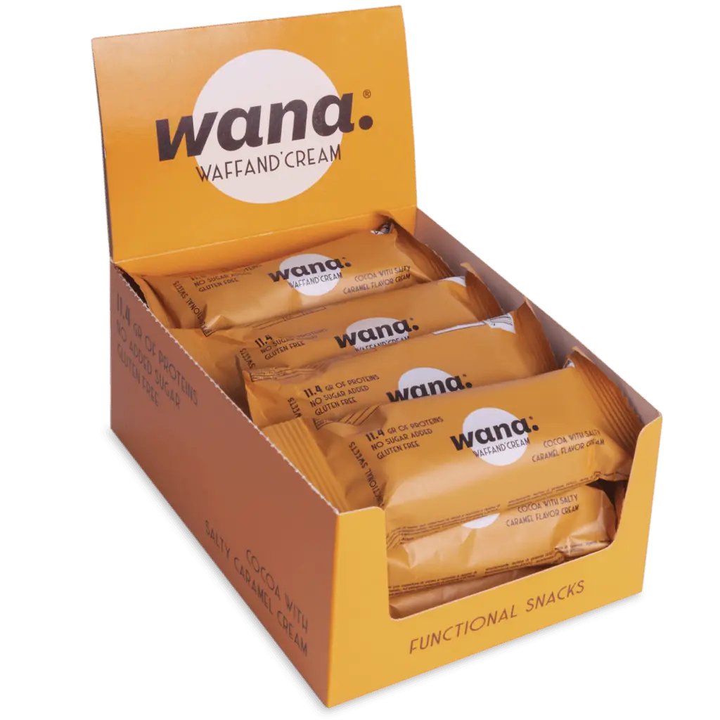 WANA Waffand'Cream "Kinder Bueno" Keto Protein Bars (1 Box of 12 Bars) 