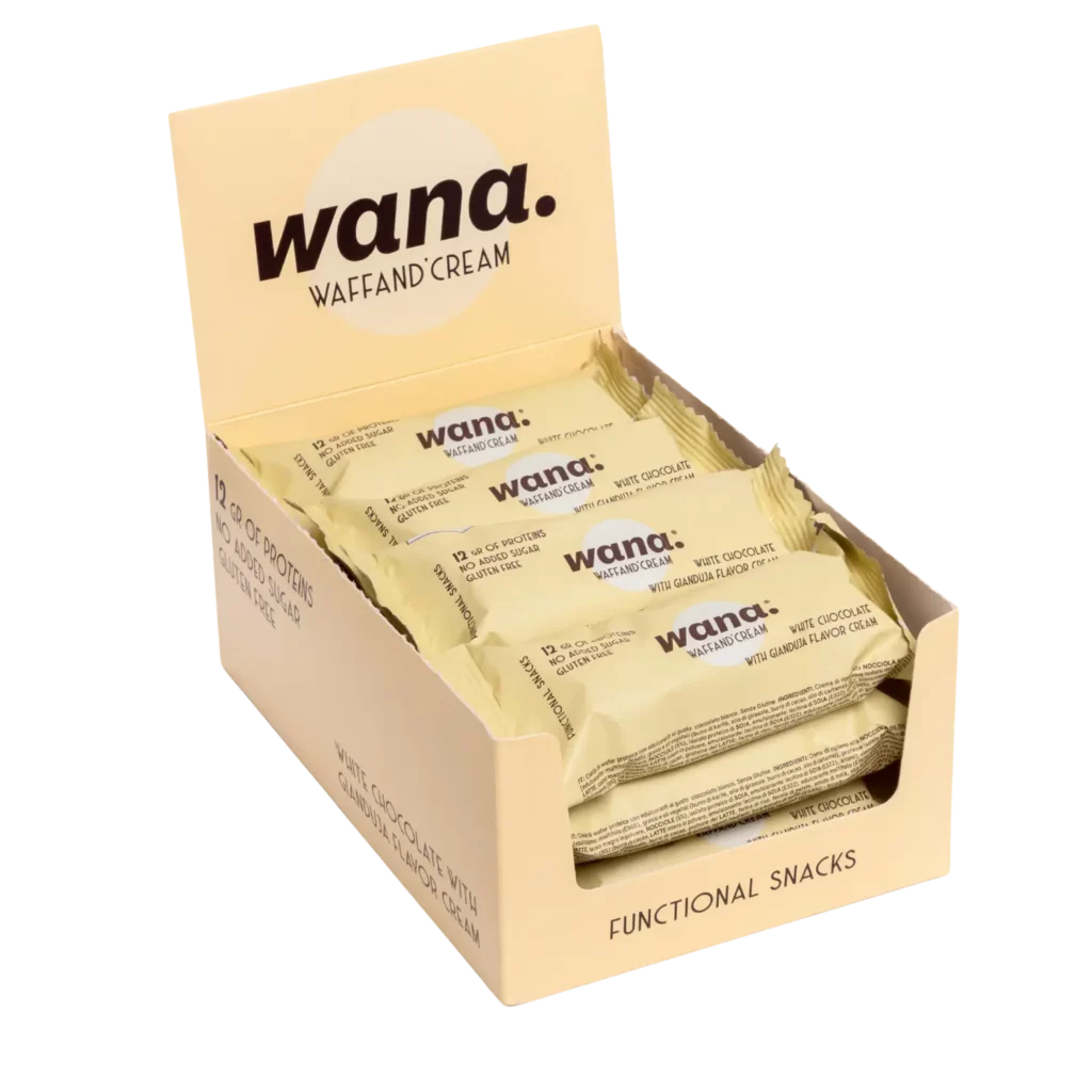 WANA Waffand'Cream "Kinder Bueno" Keto Protein Bars (1 Box of 12 Bars) 