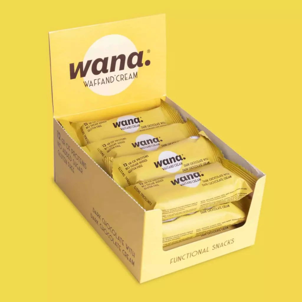 WANA Waffand'Cream "Kinder Bueno" Keto Protein Bars (1 Box of 12 Bars) 