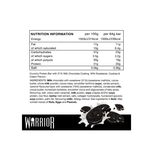Warrior Crunch Low-Carb Protein Bar (1 Bar)