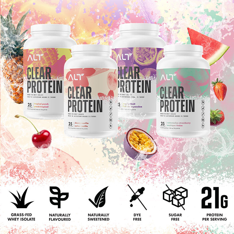 ALT Clear Protein Grass Fed Whey Isolate (25 servings) whey protein isolate Passion Fruit,Tropical Punch,Watermelon Strawberry,Cherry Vanilla ALT