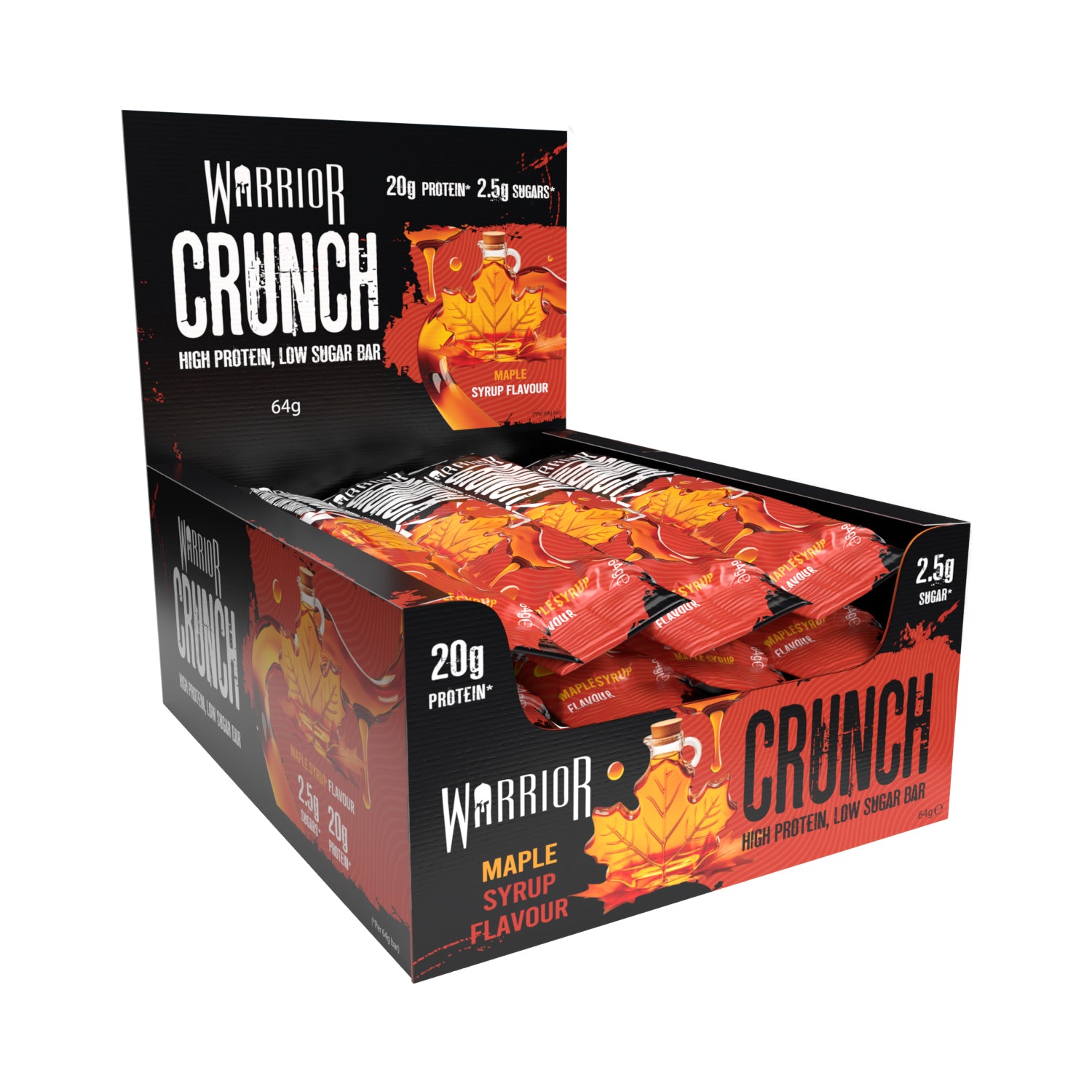 Barras proteicas bajas en carbohidratos Warrior Crunch (caja de 12)