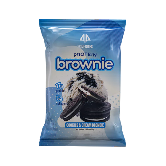 AP Prime Bites Protein Brownie (1 brownie) Protein Snacks Cookies & Cream Blondie Alpha Prime