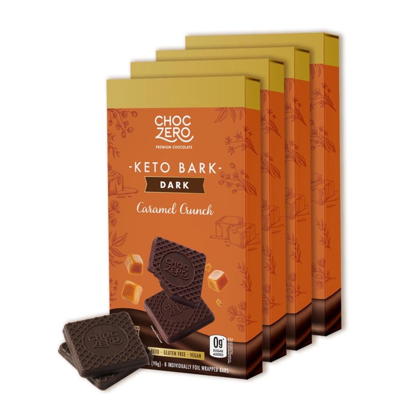 ChocZero Sugar Free Keto Bark Caramel Crunch
