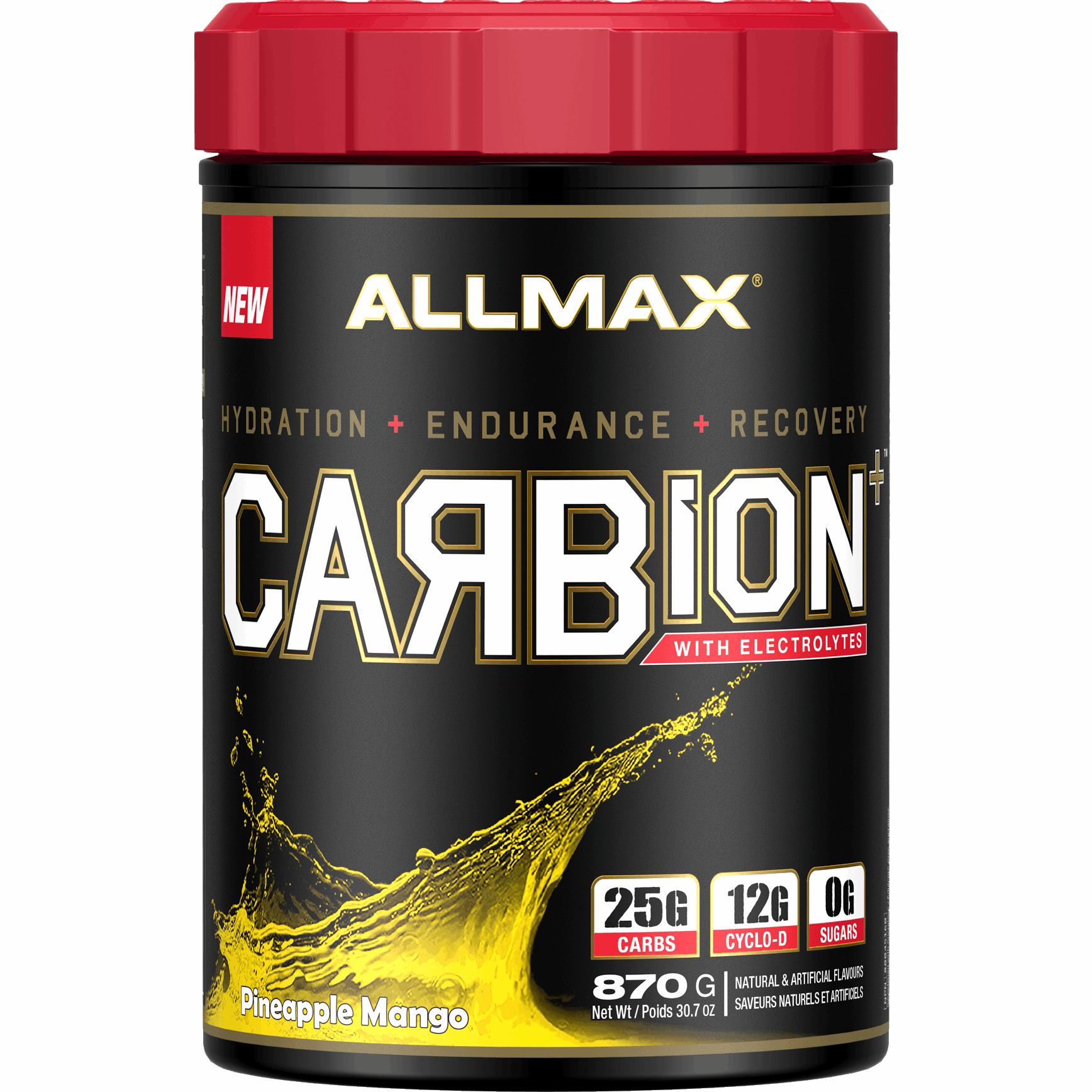 ALLMAX CARBION+Maximum Strength Electrolyte and Hydration Energy Drink (30 Servings) Carbohydrates Pineapple Mango Allmax Nutrition allmax-carbion-maximum-strength-electrolyte-and-hydration-energy-drink-30-servings