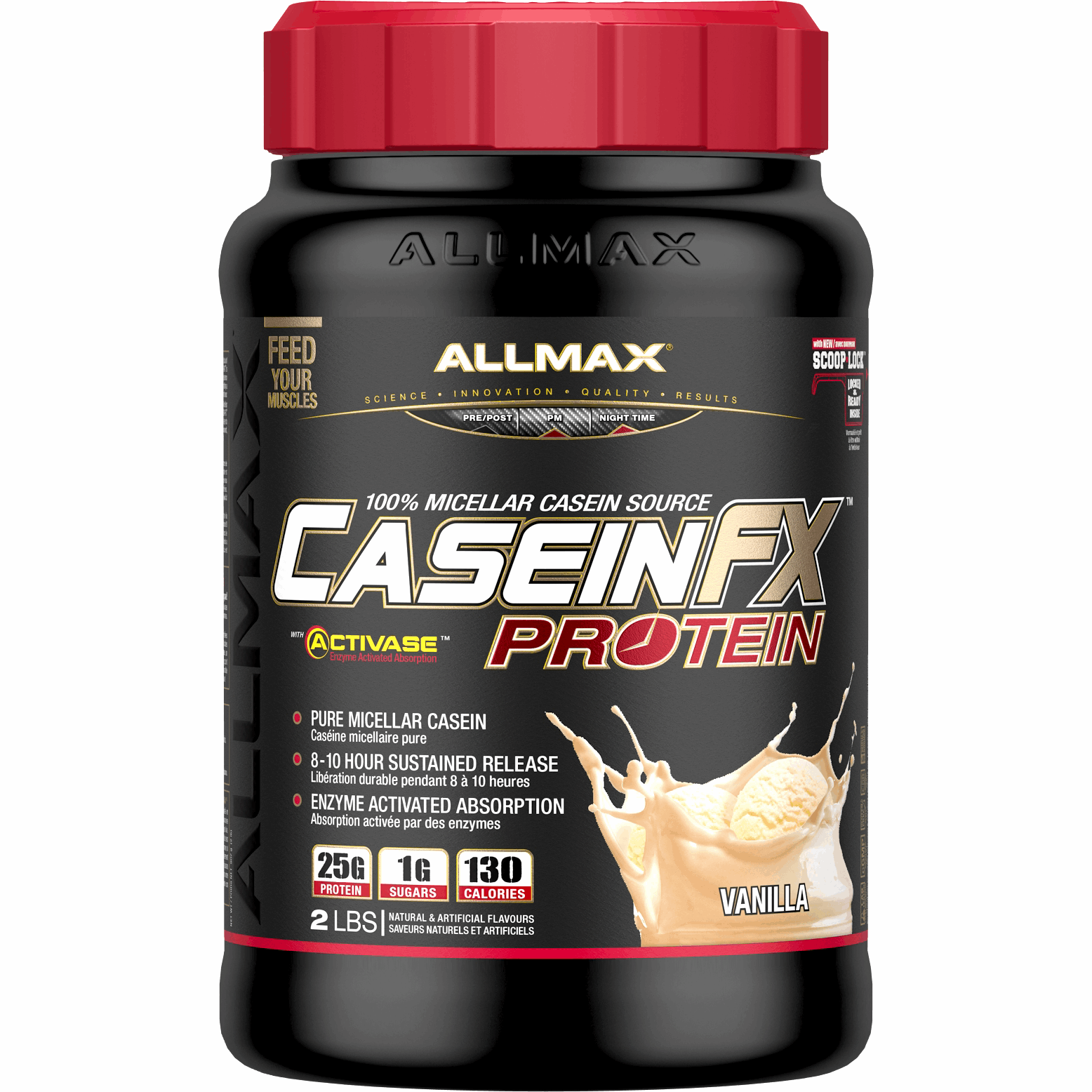 ALLMAX CaseinFX (2lbs) Casein Vanilla Allmax Nutrition