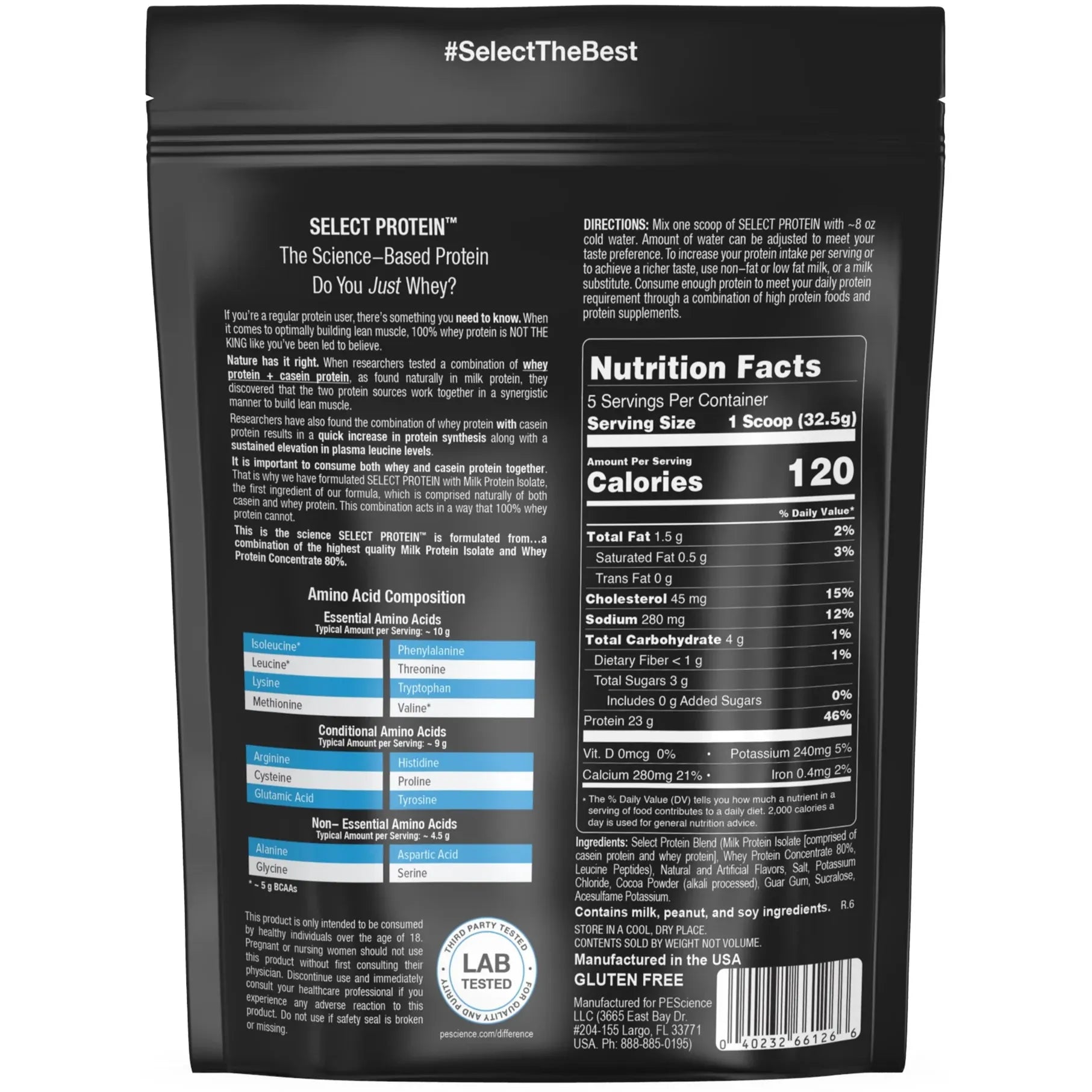 PEScience Select Whey Protein Powder TRIAL SIZE Choco