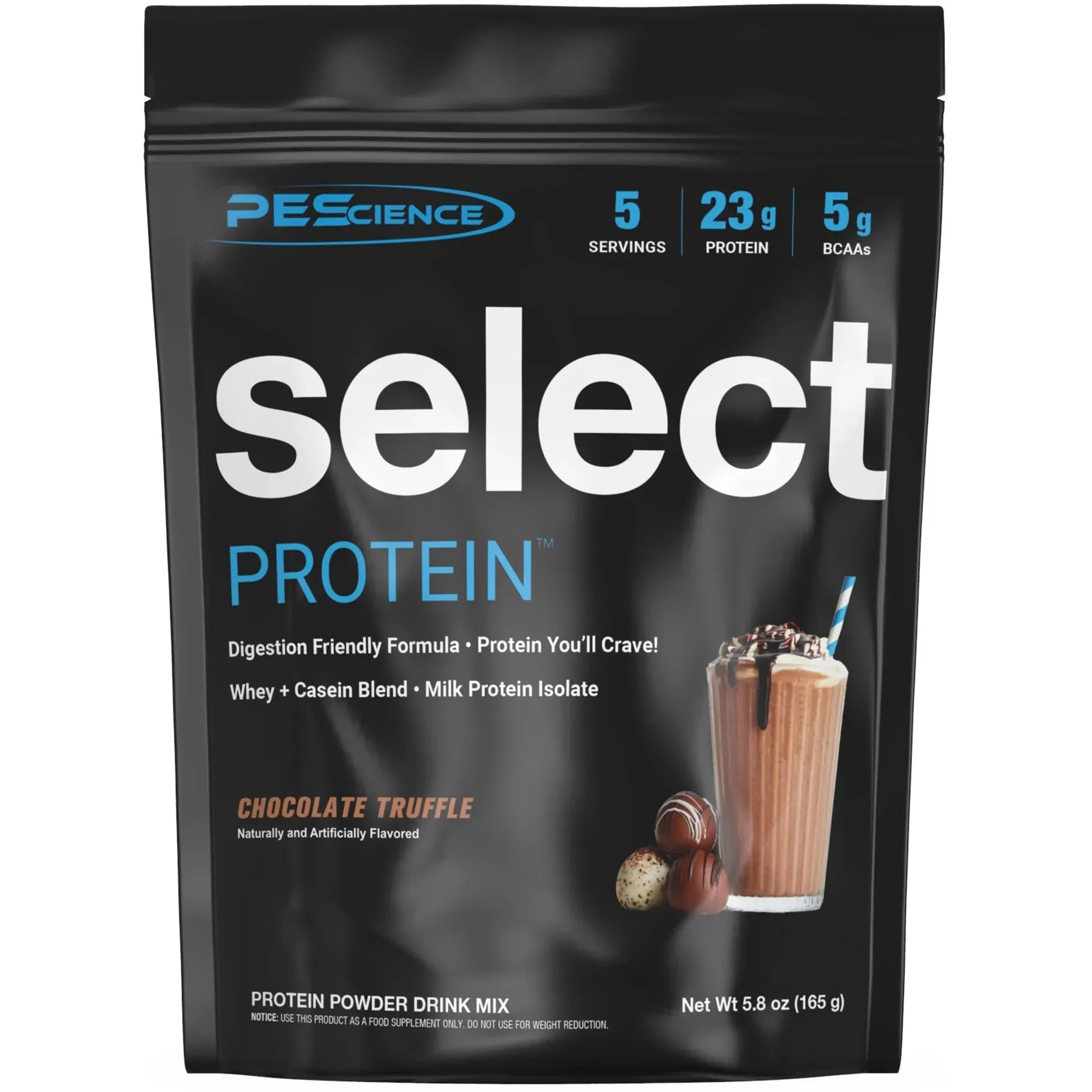 PEScience Select Whey Protein Powder TRIAL SIZE (5 servings) — Chocolate Truffle