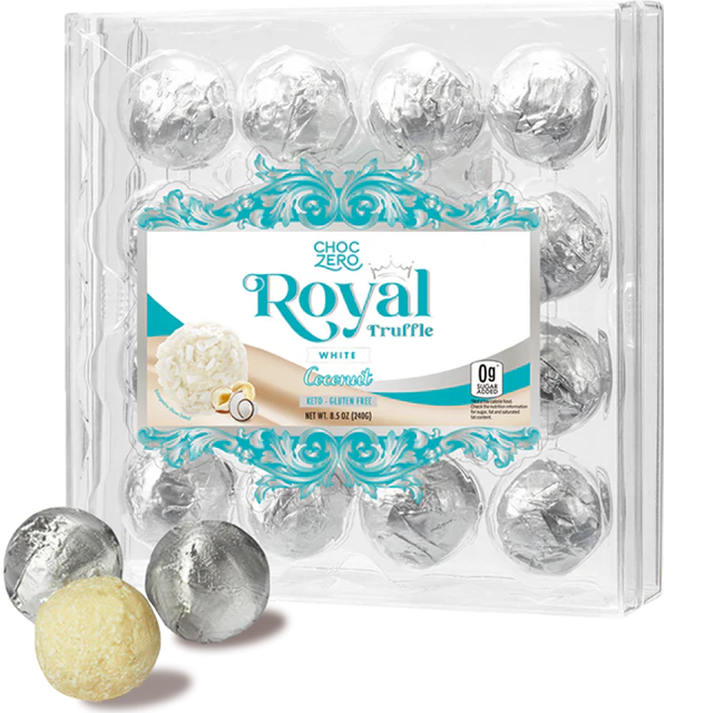 ChocZero White Chocolate Coconut Royal Truffles (16 truffles)