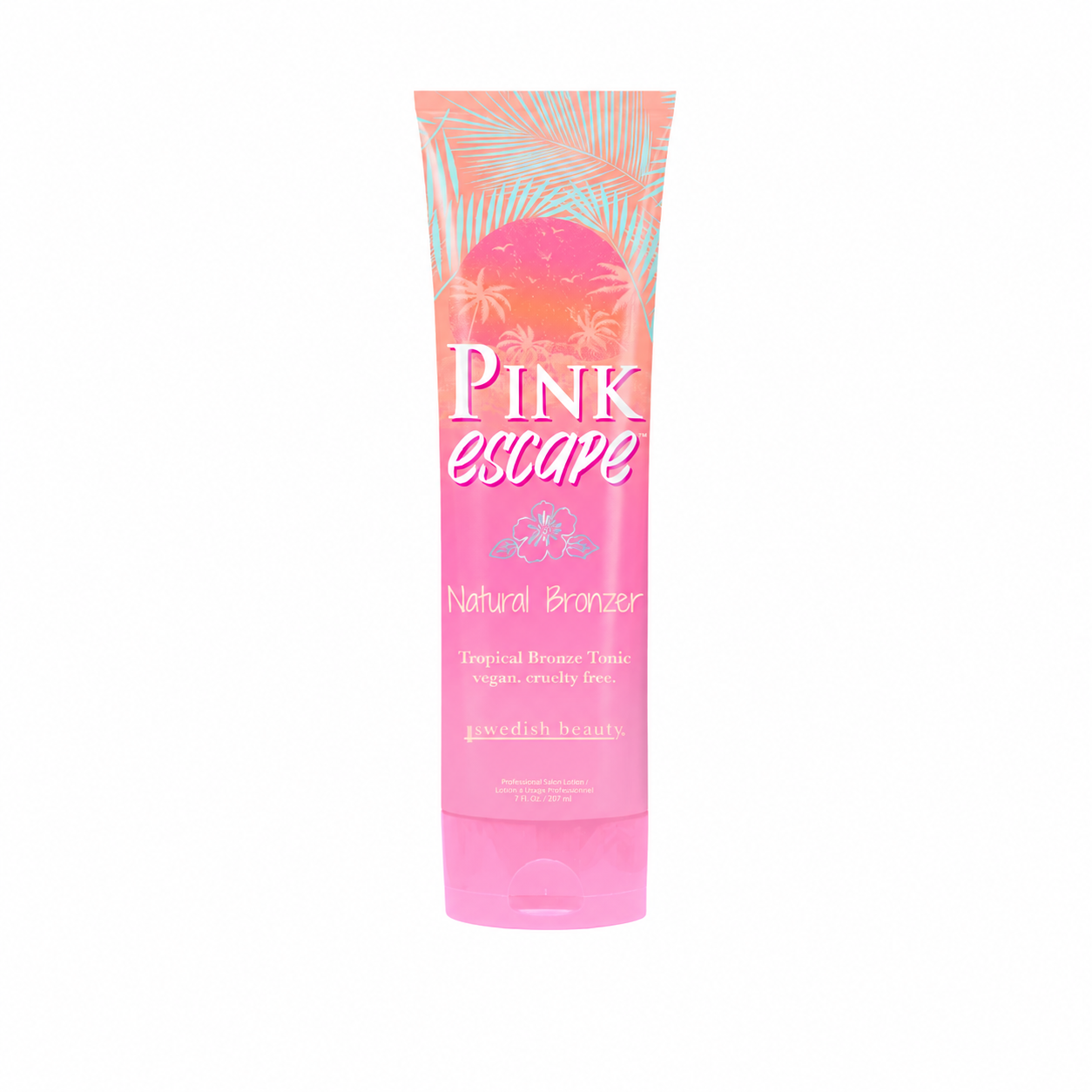 Swedish Beauty Pink Escape Natural Bronzer 7oz indoor tanning bed lotion bottle