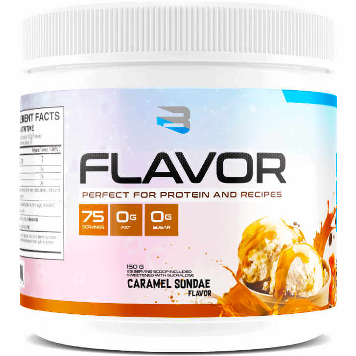 Believe Supplements Protein Flavor Pack (75 servings) (vegan, gluten-free and keto!) Whey Protein Caramel Sundae Believe Supplements