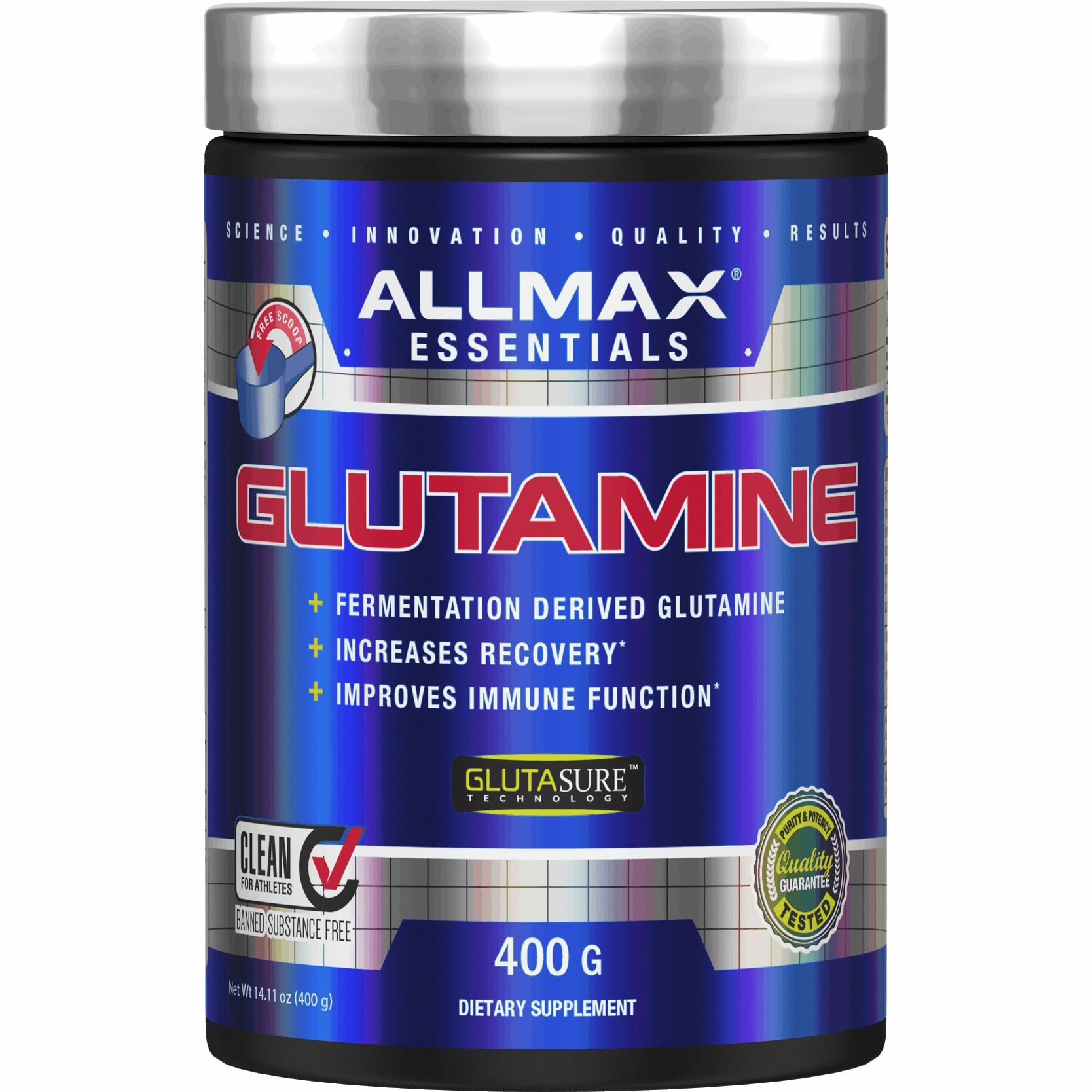 Allmax Glutamine (400g) BCAAs and Amino Acids Allmax Nutrition allmax-glutamine-400g