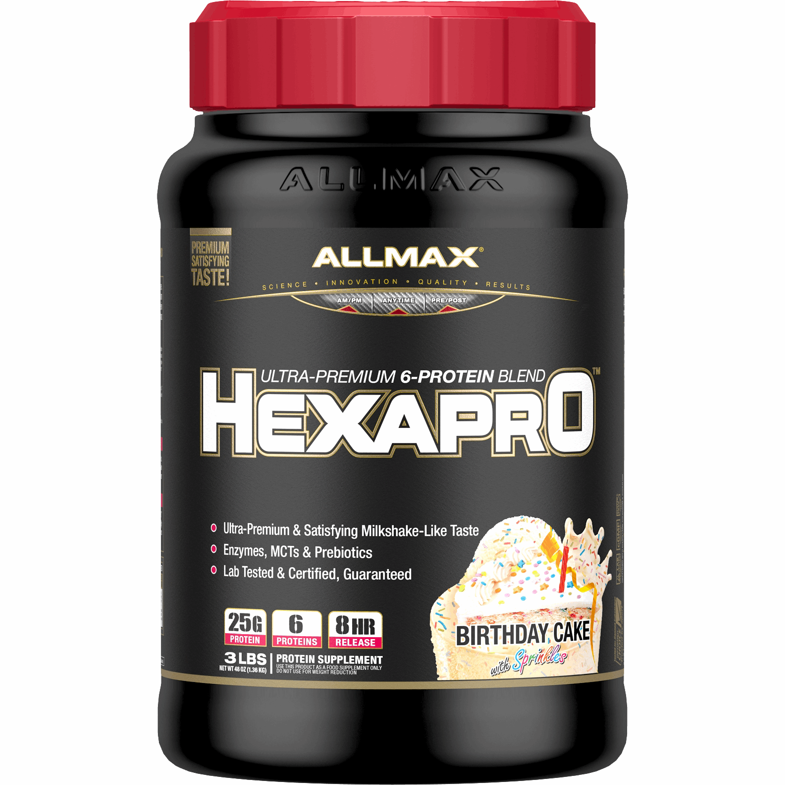 ALLMAX Hexapro (2lbs) allmax-hexapro-3lbs Whey Protein Blend Birthday Cake Allmax Nutrition