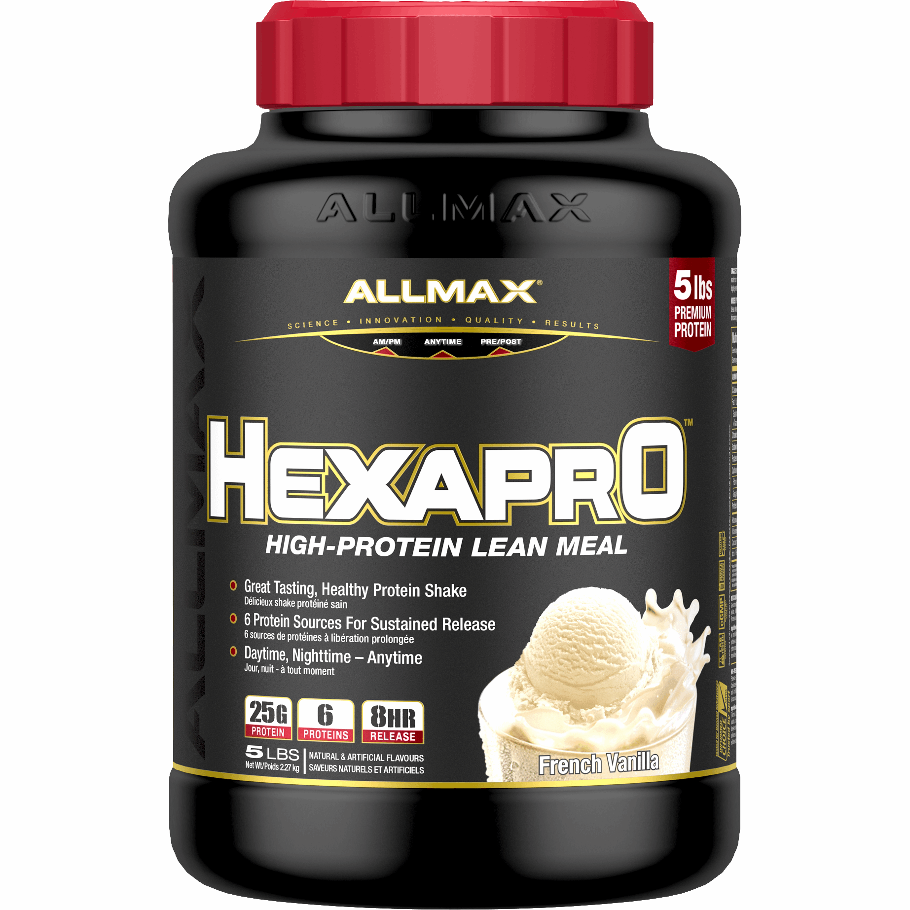 ALLMAX Hexapro (5 LBS) Whey Protein Blend French Vanilla Allmax Nutrition