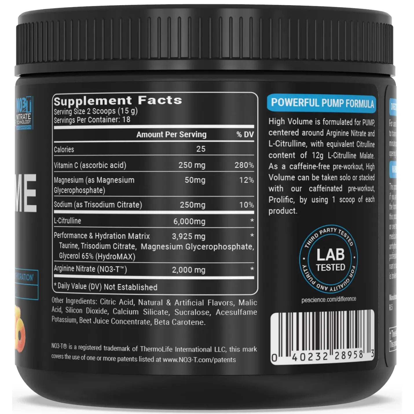 PEScience High Volume Stim-Free Pre-Workout (36 servings)