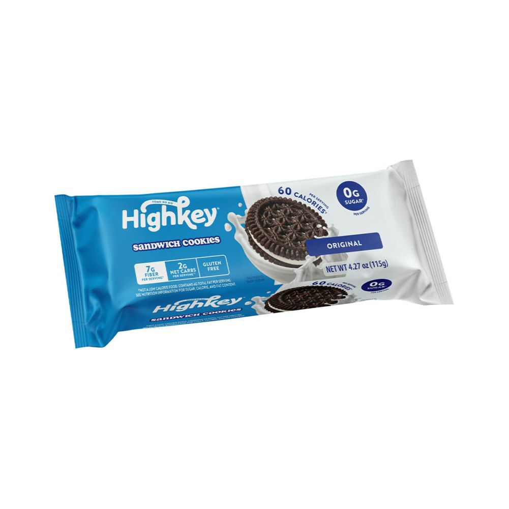 Highkey Sugar Free Sandwich Cookies Oreos 1 pack of 10 cookies Highkey Top Nutrition Canada