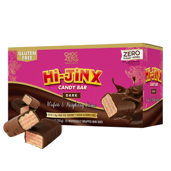 ChocZero Hi-Jinx Chocolate Candy Bars (Box of 21 bars)