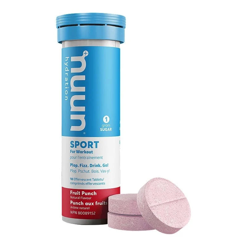 Nuun Sport Electrolyte Drink Tablets (10 servings) Electrolytes Fruit Punch Nuun Sport