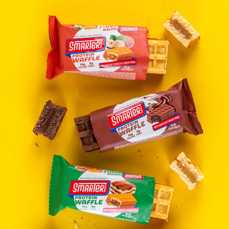 Smarter Snacks Protein Waffle (Box of 12) — high-protein waffle snack