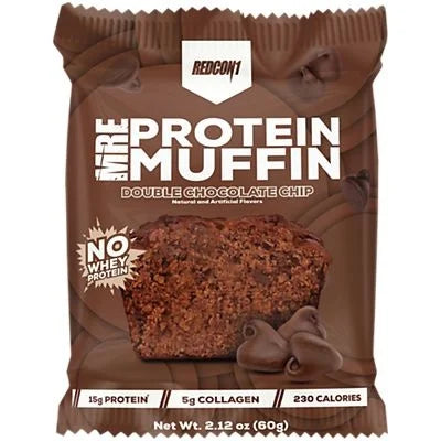 RedCon1 MRE Protein Muffin - Double Chocolate Chip (1 bar) redcon1-mre-protein-muffin-double-chocolate-chip-1-bar Protein Snacks Redcon1